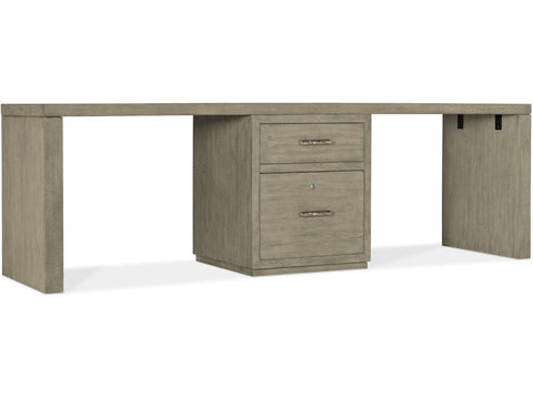Hooker Furniture Home Office Linville Falls Desk - 96in Top-Small File and 2 Legs