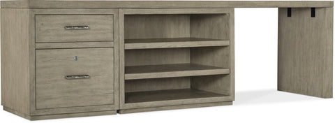 Hooker Furniture Home Office Linville Falls Desk - 96in Top-Small File-Open and Leg