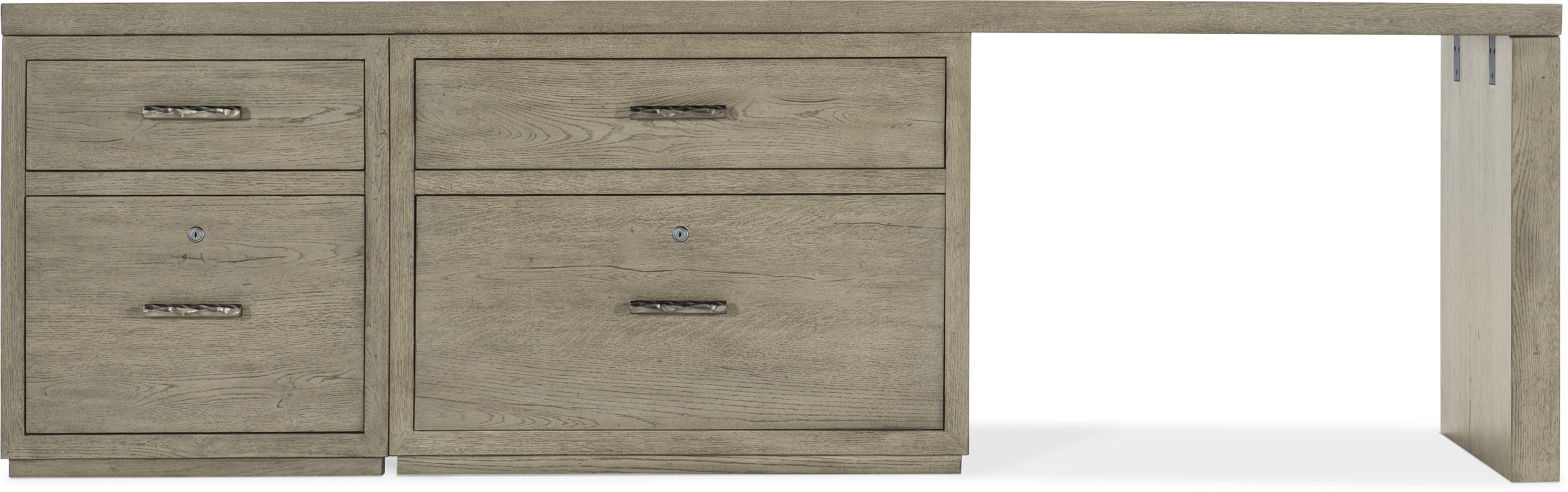 Hooker Furniture Home Office Linville Falls Desk - 96in Top-Small File-Lateral File and Leg