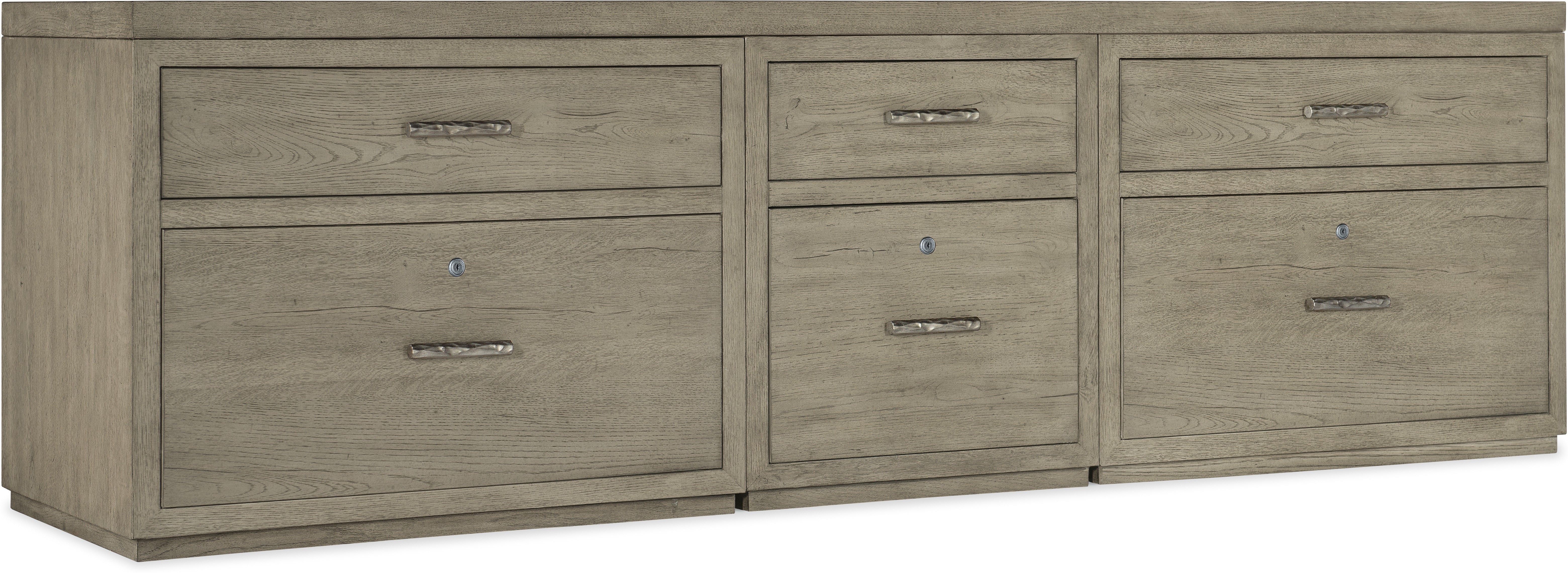 Hooker Furniture Home Office Linville Falls Credenza - 96in Top-Small File and 2 Lateral Files