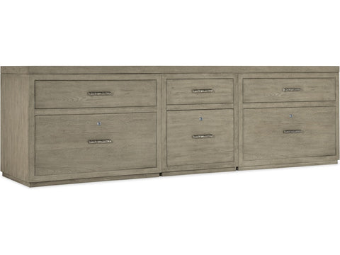 Hooker Furniture Home Office Linville Falls Credenza - 96in Top-Small File and 2 Lateral Files