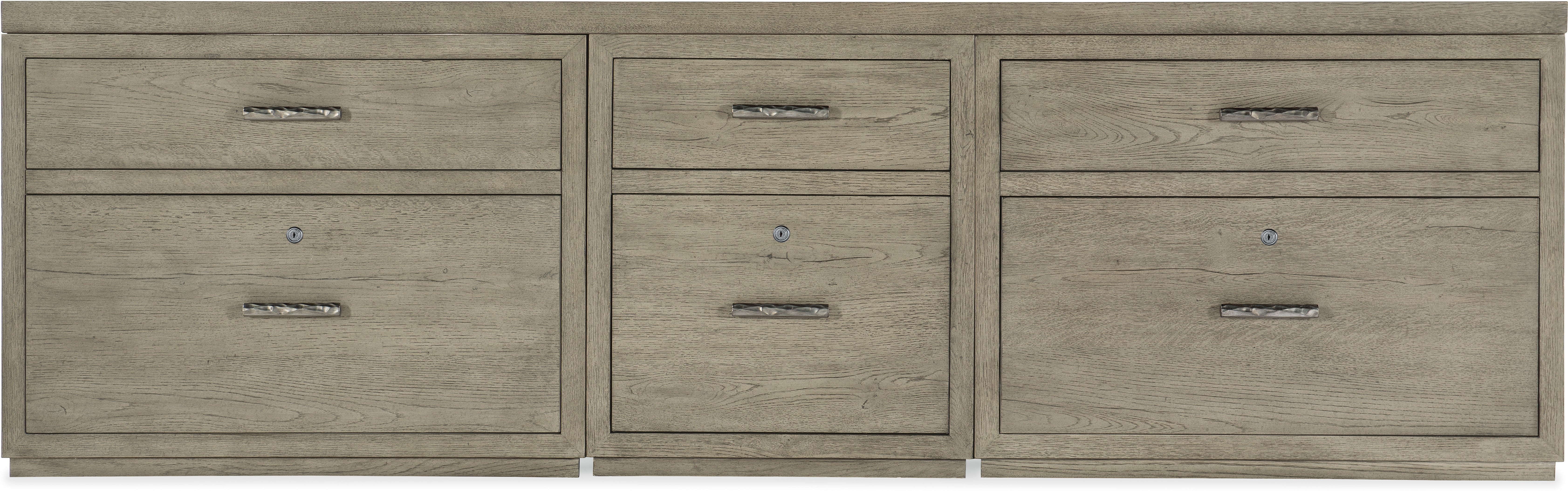 Hooker Furniture Home Office Linville Falls Credenza - 96in Top-Small File and 2 Lateral Files