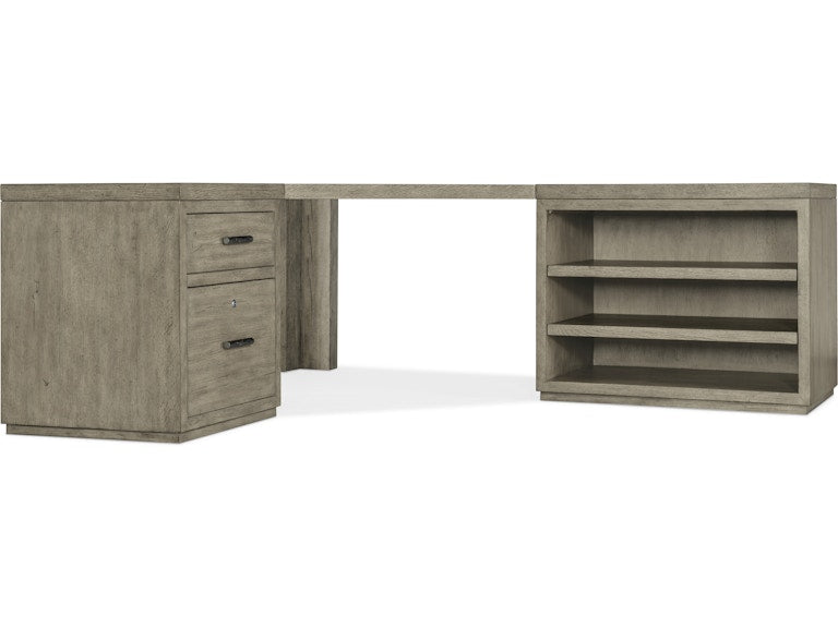 Hooker Furniture Home Office Linville Falls Corner Combo 24in-36in Tops-Open and Small File