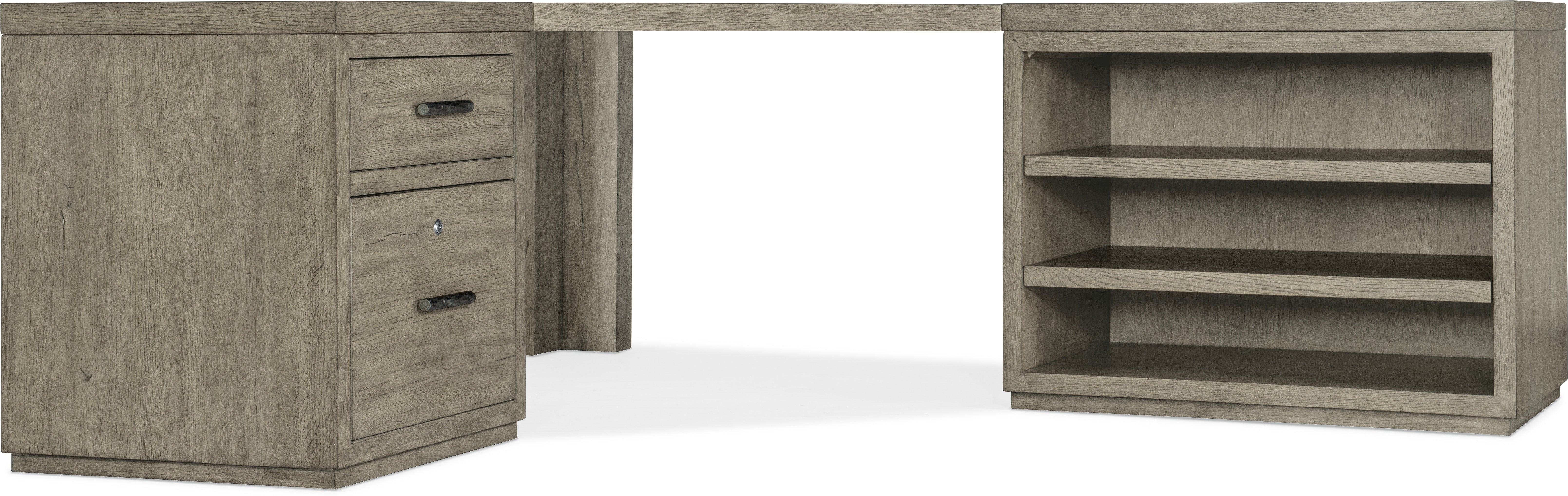 Hooker Furniture Home Office Linville Falls Corner Combo 24in-36in Tops-Open and Small File