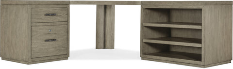 Hooker Furniture Home Office Linville Falls Corner Combo 24in-36in Tops-Open and Small File