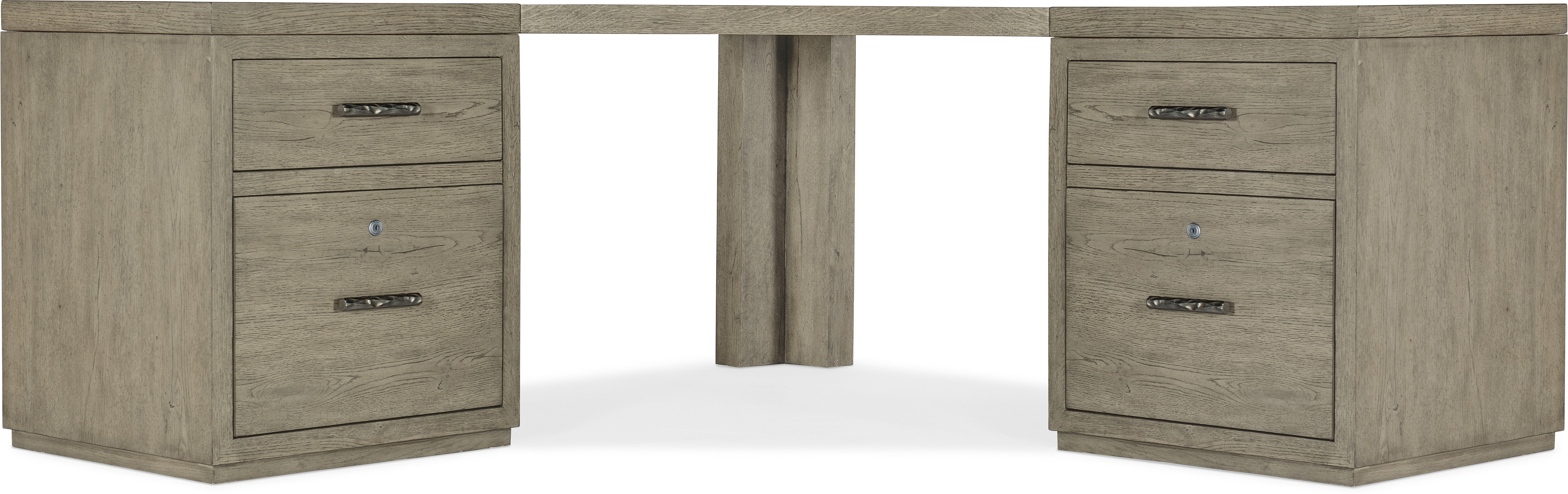 Hooker Furniture Home Office Linville Falls Corner Combo 2-24in Tops-2 Small Files