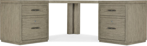 Hooker Furniture Home Office Linville Falls Corner Combo 2-24in Tops-2 Small Files