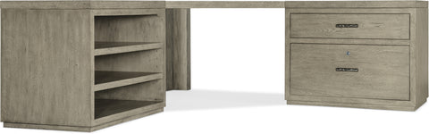 Hooker Furniture Home Office Linville Falls Corner Combo-2-36in Tops-Open and Lateral File