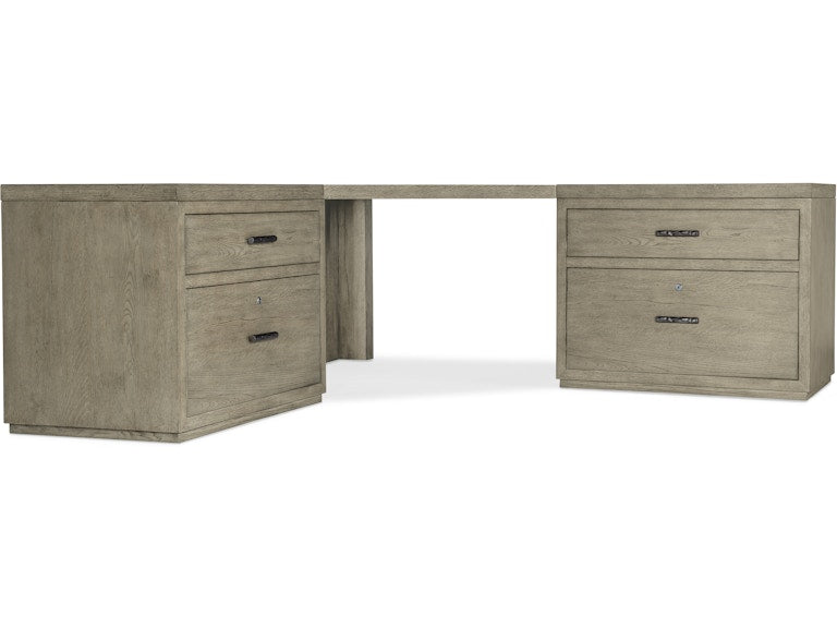 Hooker Furniture Home Office Linville Falls Corner Combo-2-36in Tops-2 Lateral Files