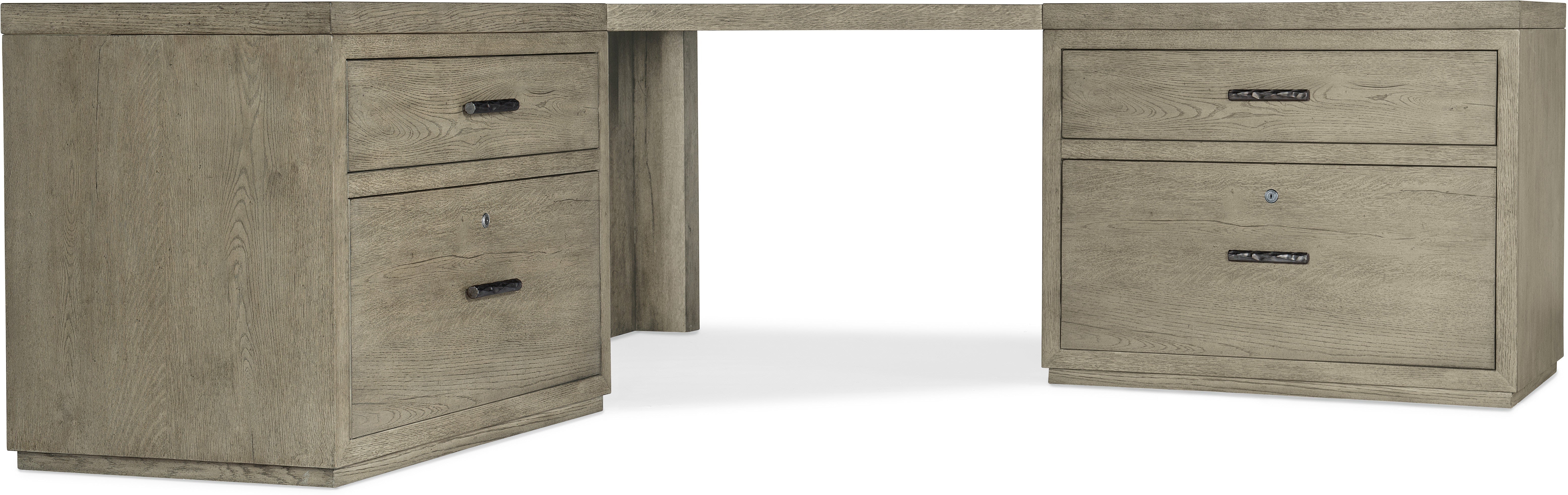 Hooker Furniture Home Office Linville Falls Corner Combo-2-36in Tops-2 Lateral Files
