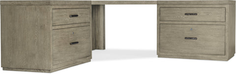Hooker Furniture Home Office Linville Falls Corner Combo-2-36in Tops-2 Lateral Files