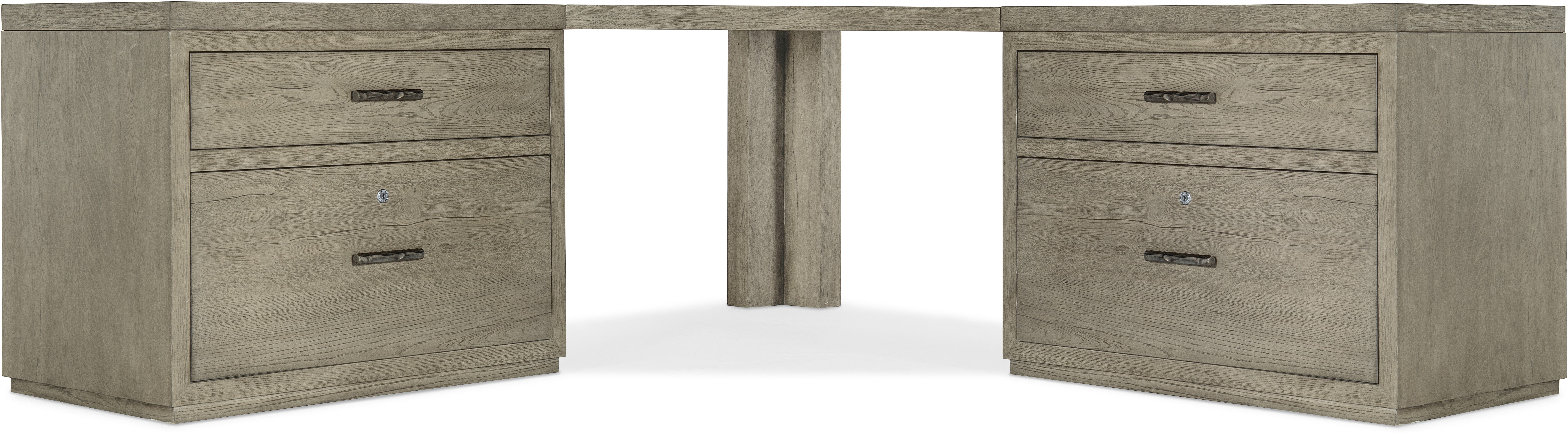 Hooker Furniture Home Office Linville Falls Corner Combo-2-36in Tops-2 Lateral Files