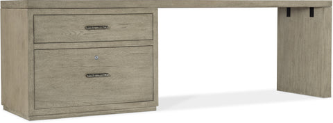 Hooker Furniture Home Office Linville Falls Desk - 96in Top-Large File and 1 Leg