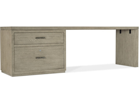 Hooker Furniture Home Office Linville Falls Desk - 96in Top-Large File and 1 Leg