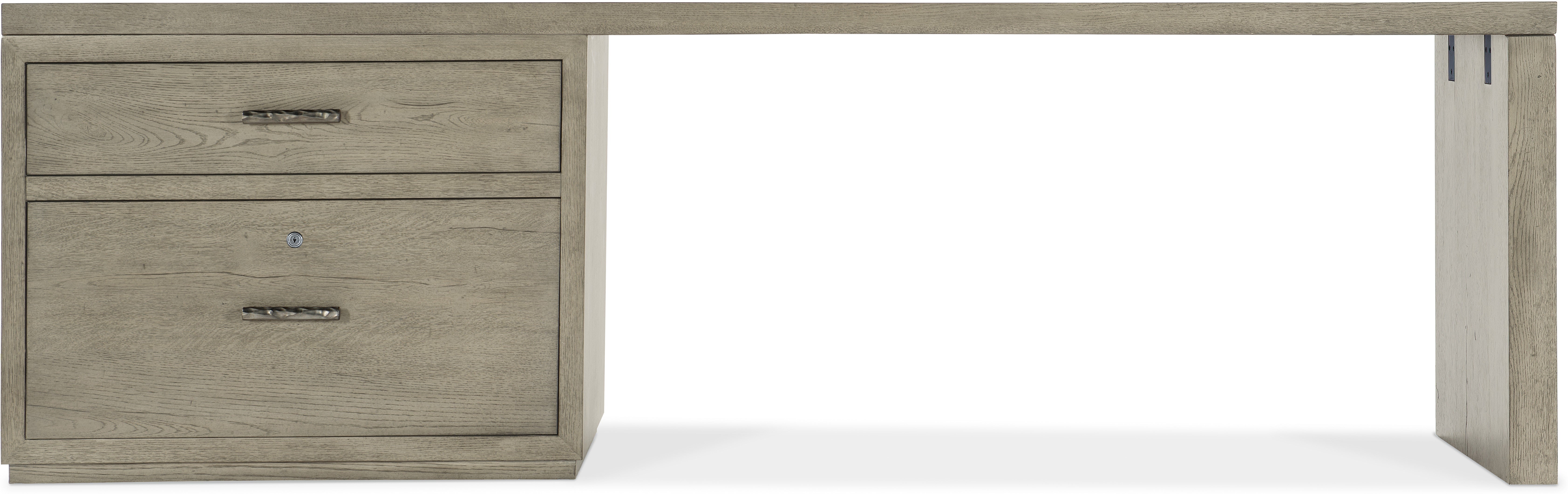 Hooker Furniture Home Office Linville Falls Desk - 96in Top-Large File and 1 Leg