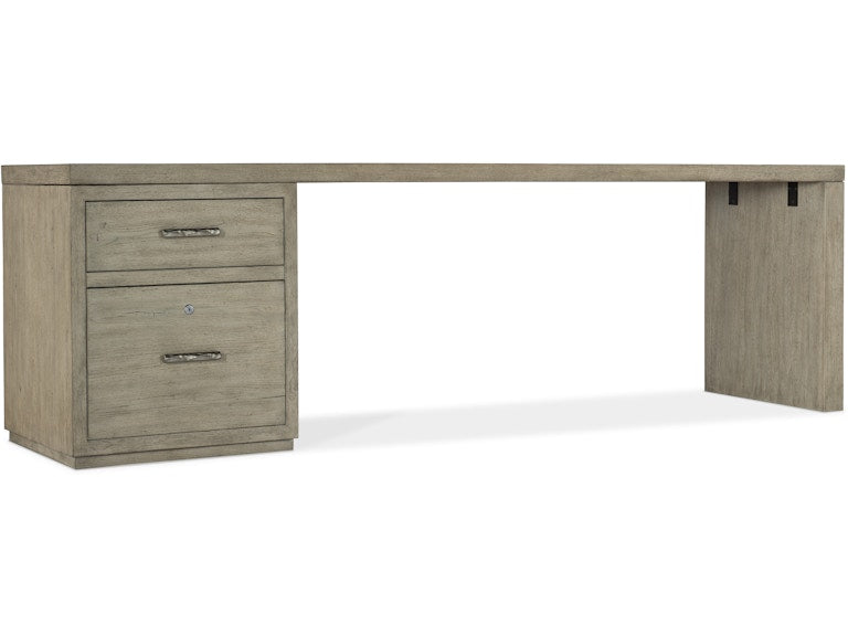Hooker Furniture Home Office Linville Falls Desk - 96in Top-Small File and 1 Leg