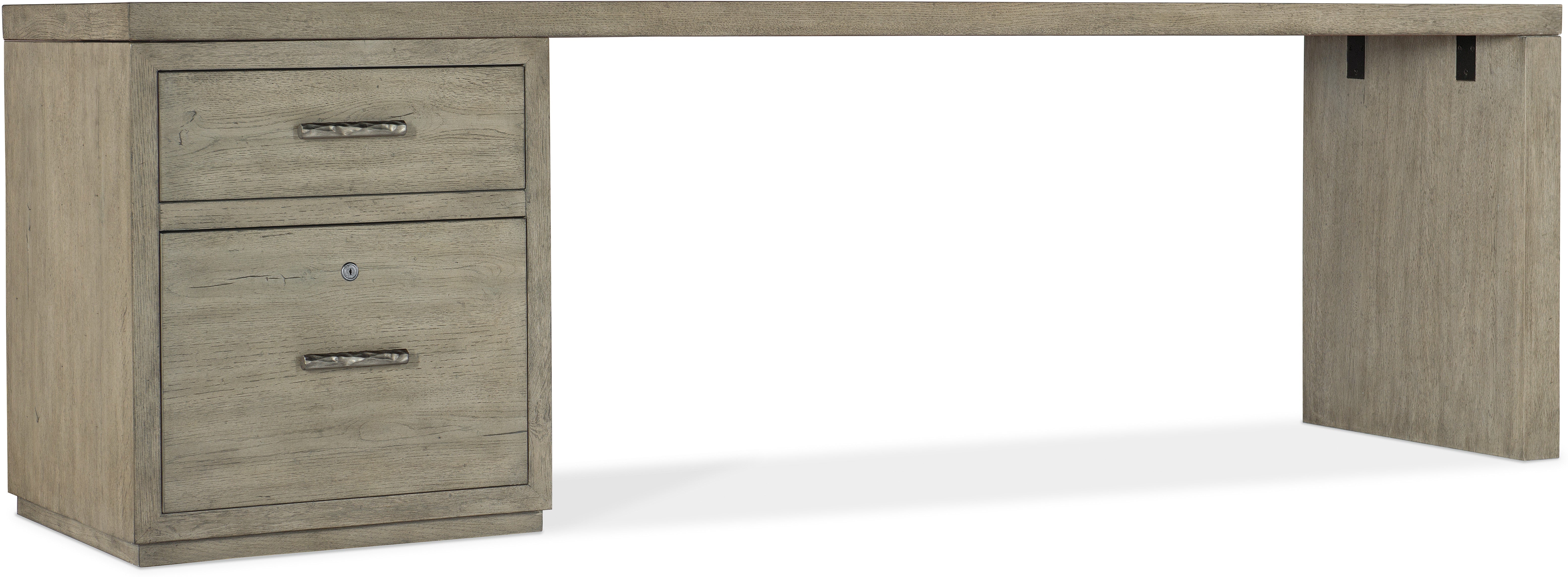 Hooker Furniture Home Office Linville Falls Desk - 96in Top-Small File and 1 Leg