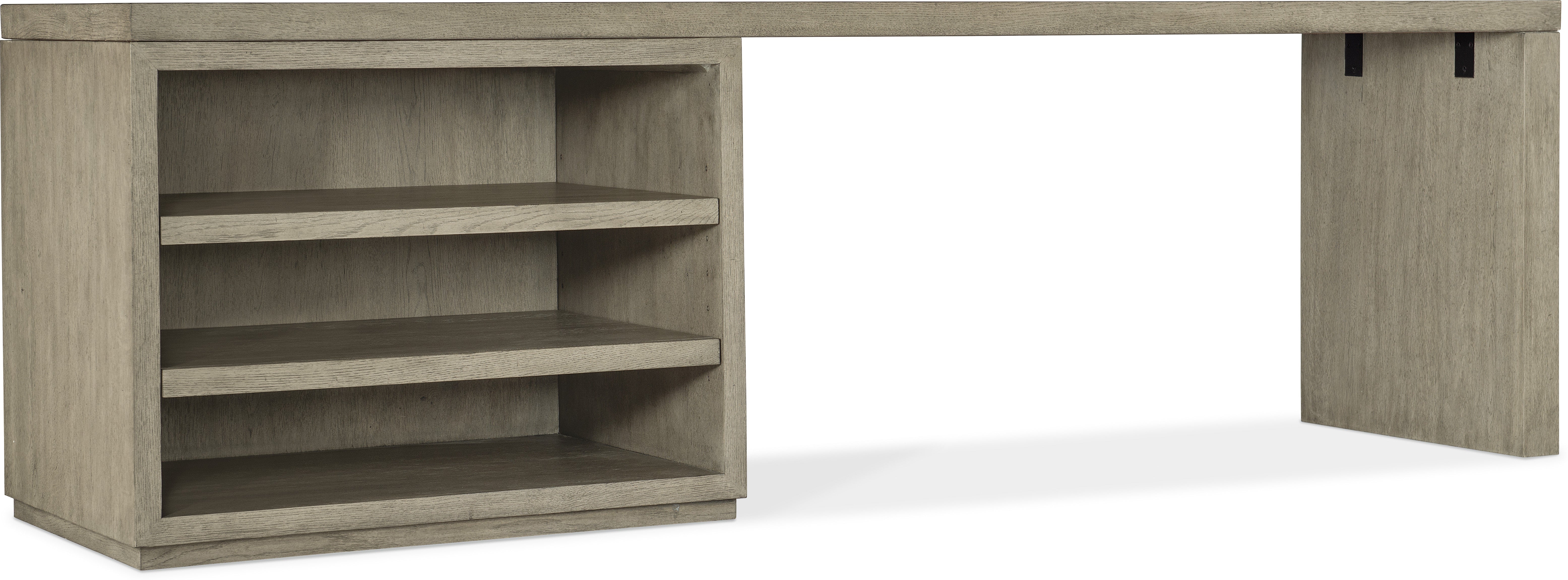 Hooker Furniture Home Office Linville Falls Desk - 96in Top-Open Desk Cabinet and 1 Leg