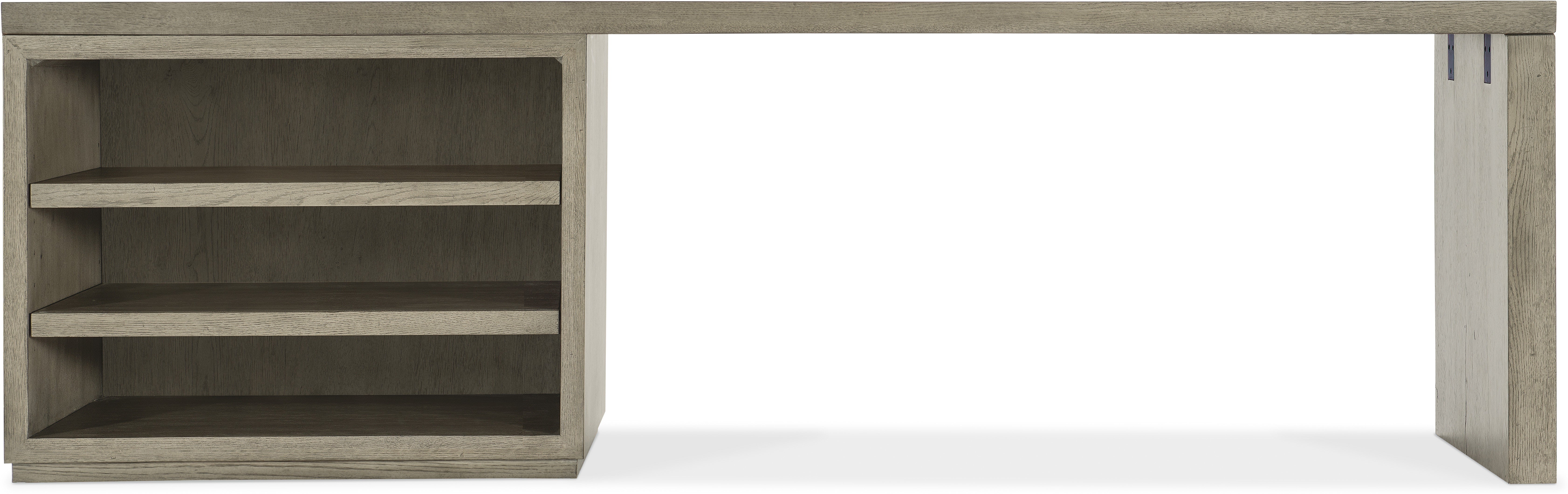 Hooker Furniture Home Office Linville Falls Desk - 96in Top-Open Desk Cabinet and 1 Leg