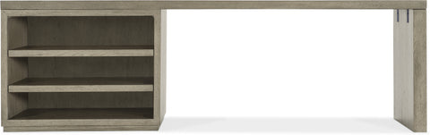 Hooker Furniture Home Office Linville Falls Desk - 96in Top-Open Desk Cabinet and 1 Leg