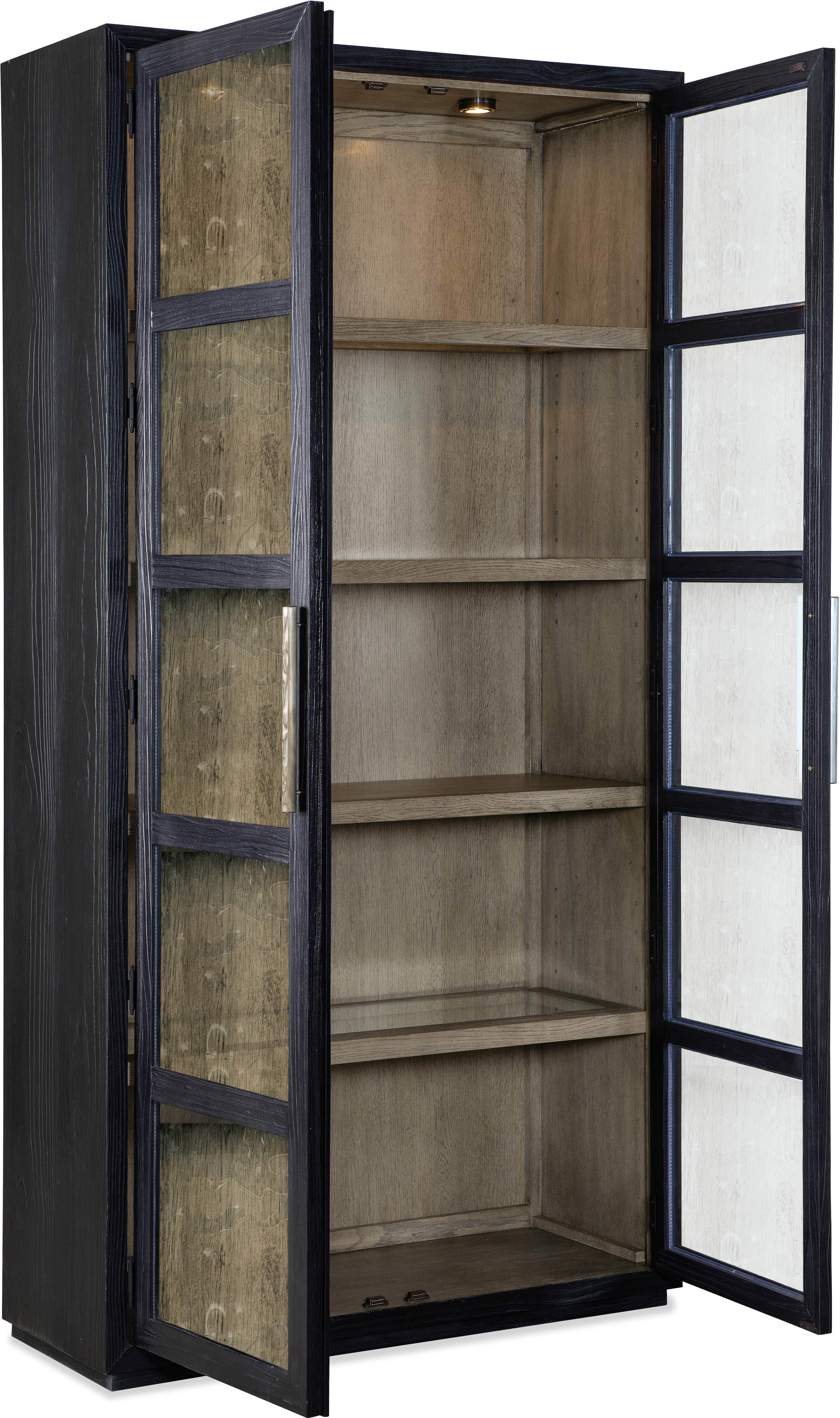 Hooker Furniture Casual Dining Linville Falls Shou Sugi Ban Curio Cabinet