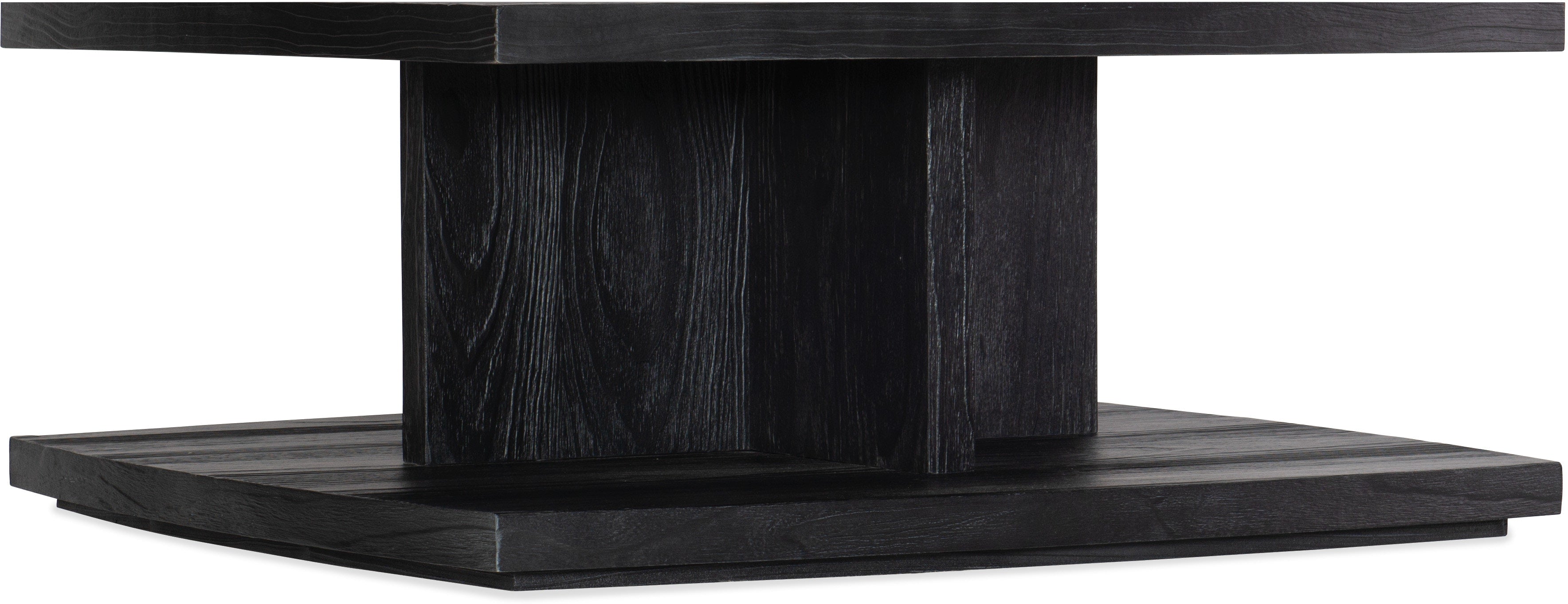 Hooker Furniture Living Room Linville Falls Shou Sugi Ban Square Cocktail Table