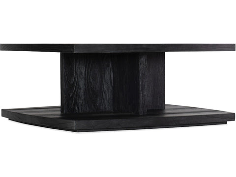 Hooker Furniture Living Room Linville Falls Shou Sugi Ban Square Cocktail Table