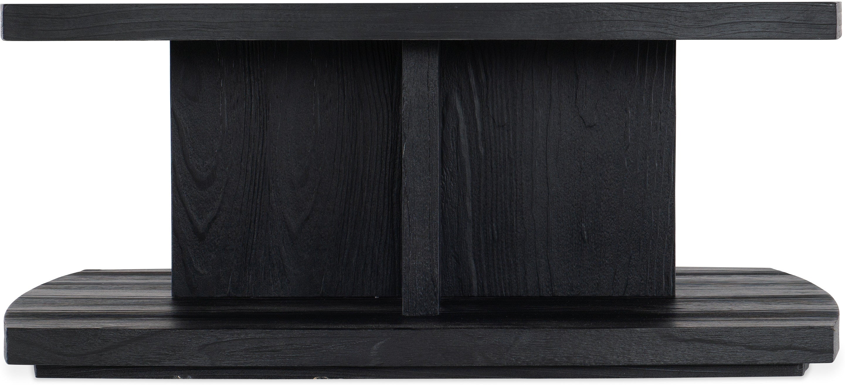 Hooker Furniture Living Room Linville Falls Shou Sugi Ban Square Cocktail Table