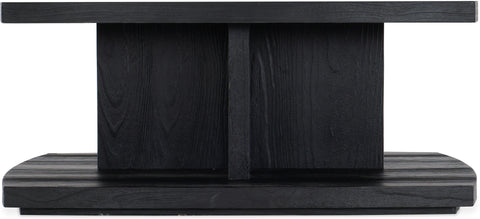 Hooker Furniture Living Room Linville Falls Shou Sugi Ban Square Cocktail Table