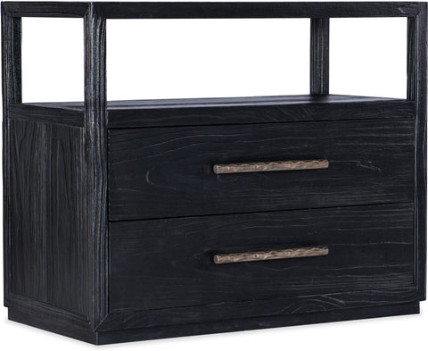 Hooker Furniture Bedroom Linville Falls Shou Sugi Ban Two Drawer Nightstand