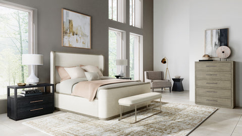 Hooker Furniture Bedroom Linville Falls Shou Sugi Ban Two Drawer Nightstand