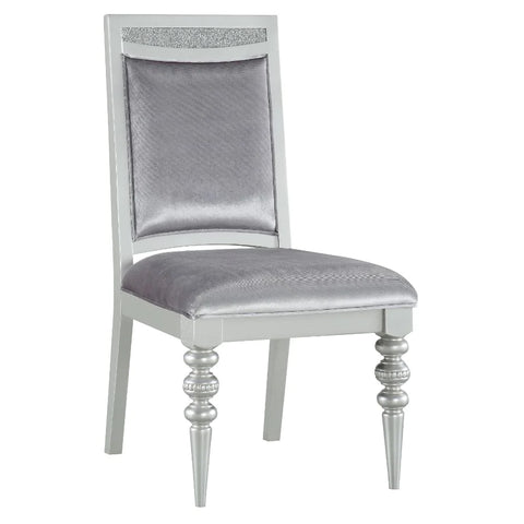 Maverick Fabric & Platinum Side Chair Model 61802 By ACME Furniture
