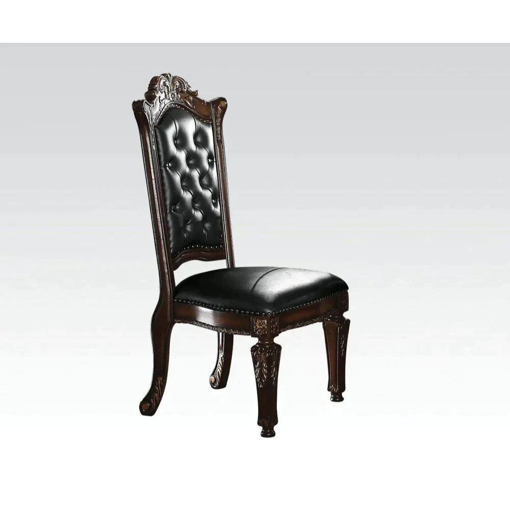 Vendome PU & Cherry Side Chair Model 62004 By ACME Furniture