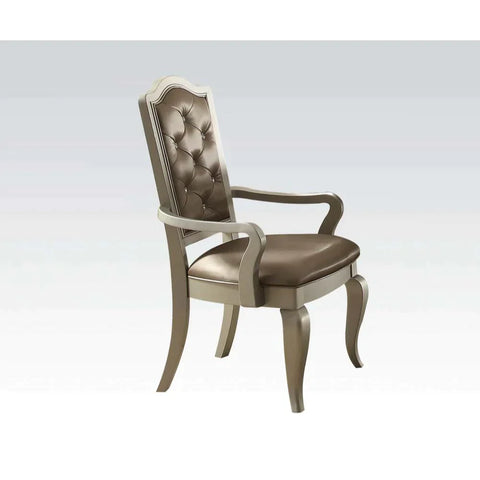 Francesca Silver PU & Champagne Chair Model 62083 By ACME Furniture