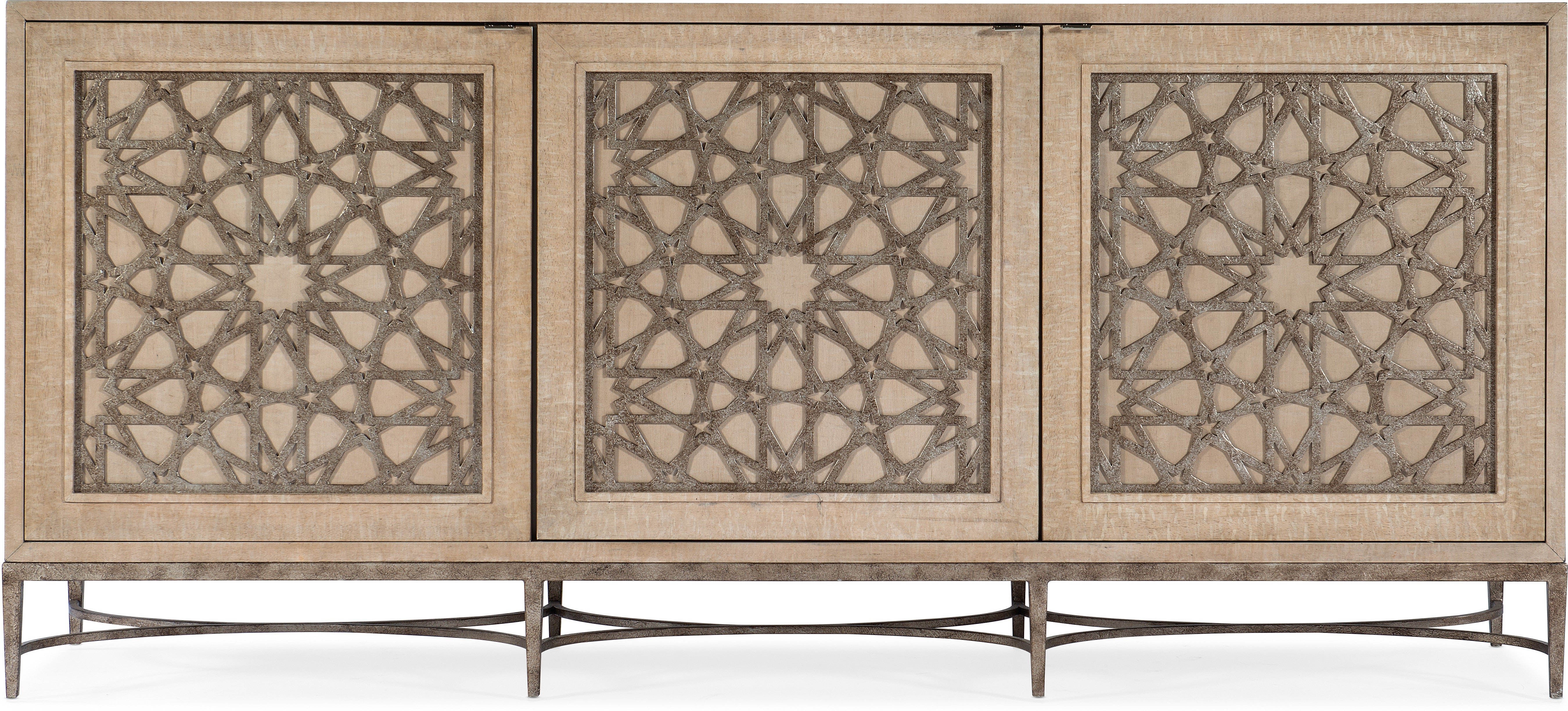 Hooker Furniture Home Entertainment Melange Suzani Three Door Entertainment Console