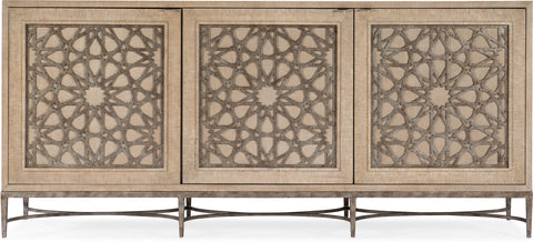 Hooker Furniture Home Entertainment Melange Suzani Three Door Entertainment Console
