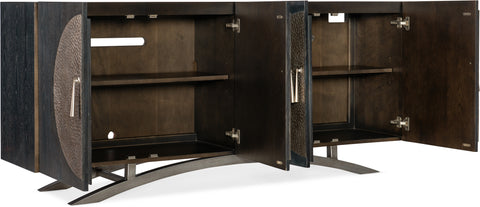 Hooker Furniture Home Entertainment Melange Nolita Four Door Entertainment Console