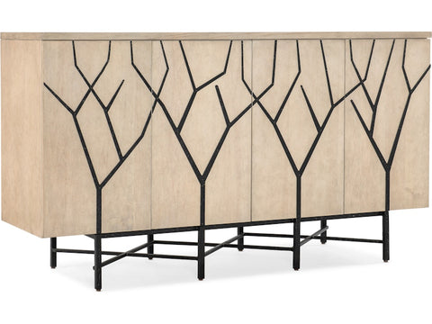 Hooker Furniture Home Entertainment Melange Branched Four Door Entertainment Credenza