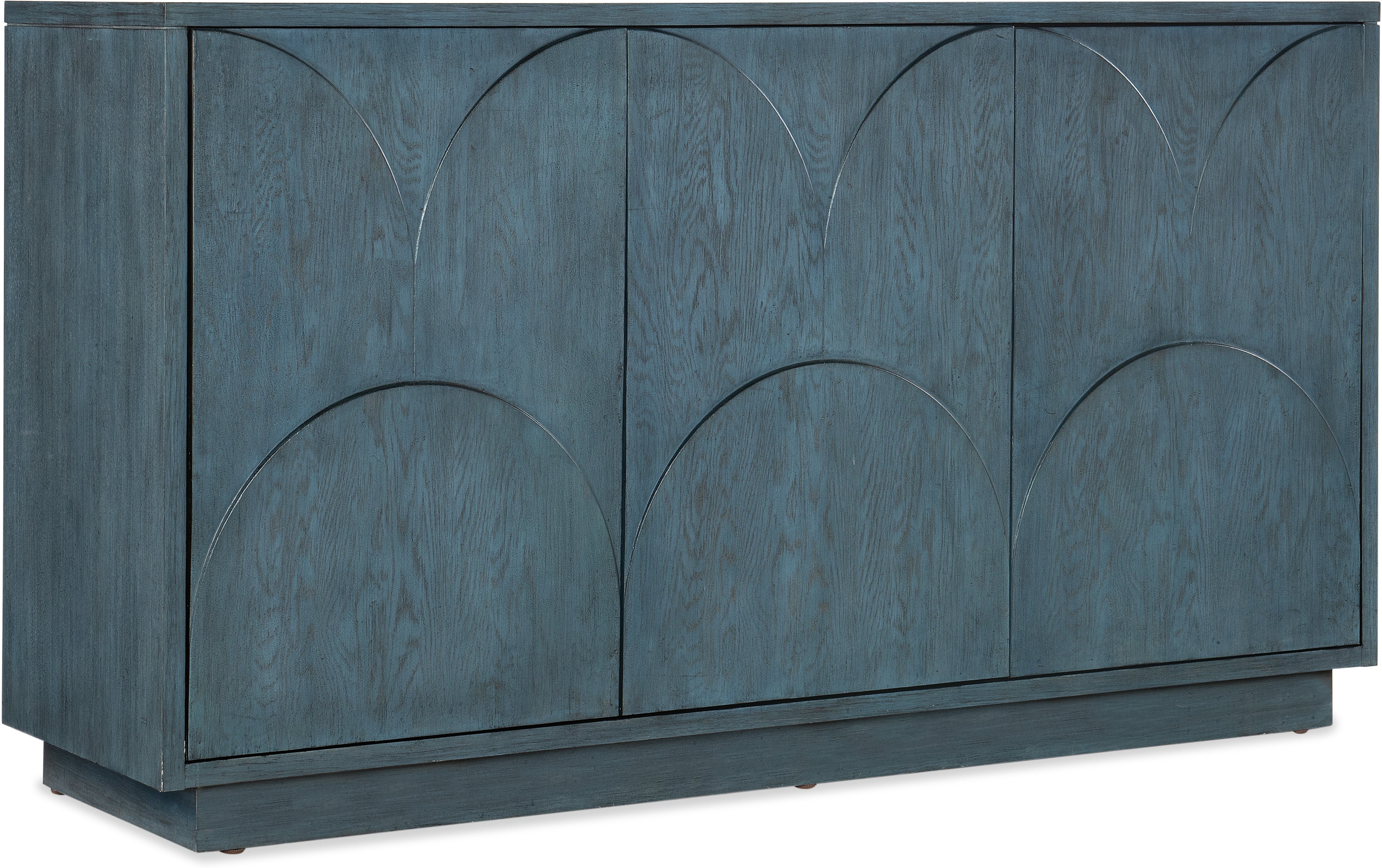 Hooker Furniture Home Entertainment Melange Round Valley Three Door Entertainment Credenza