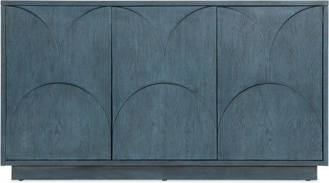 Hooker Furniture Home Entertainment Melange Round Valley Three Door Entertainment Credenza