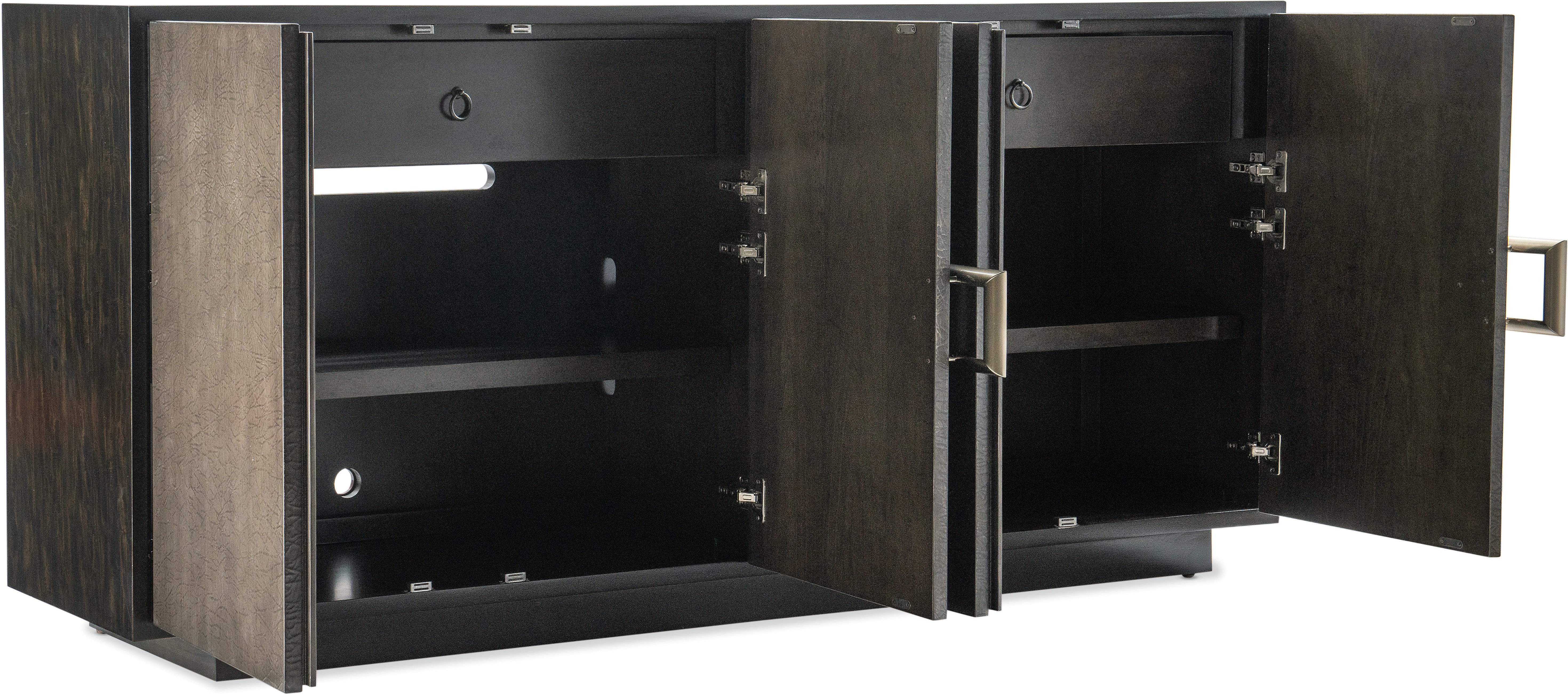 Hooker Furniture Home Entertainment Melange Asher Four Door Entertainment Credenza