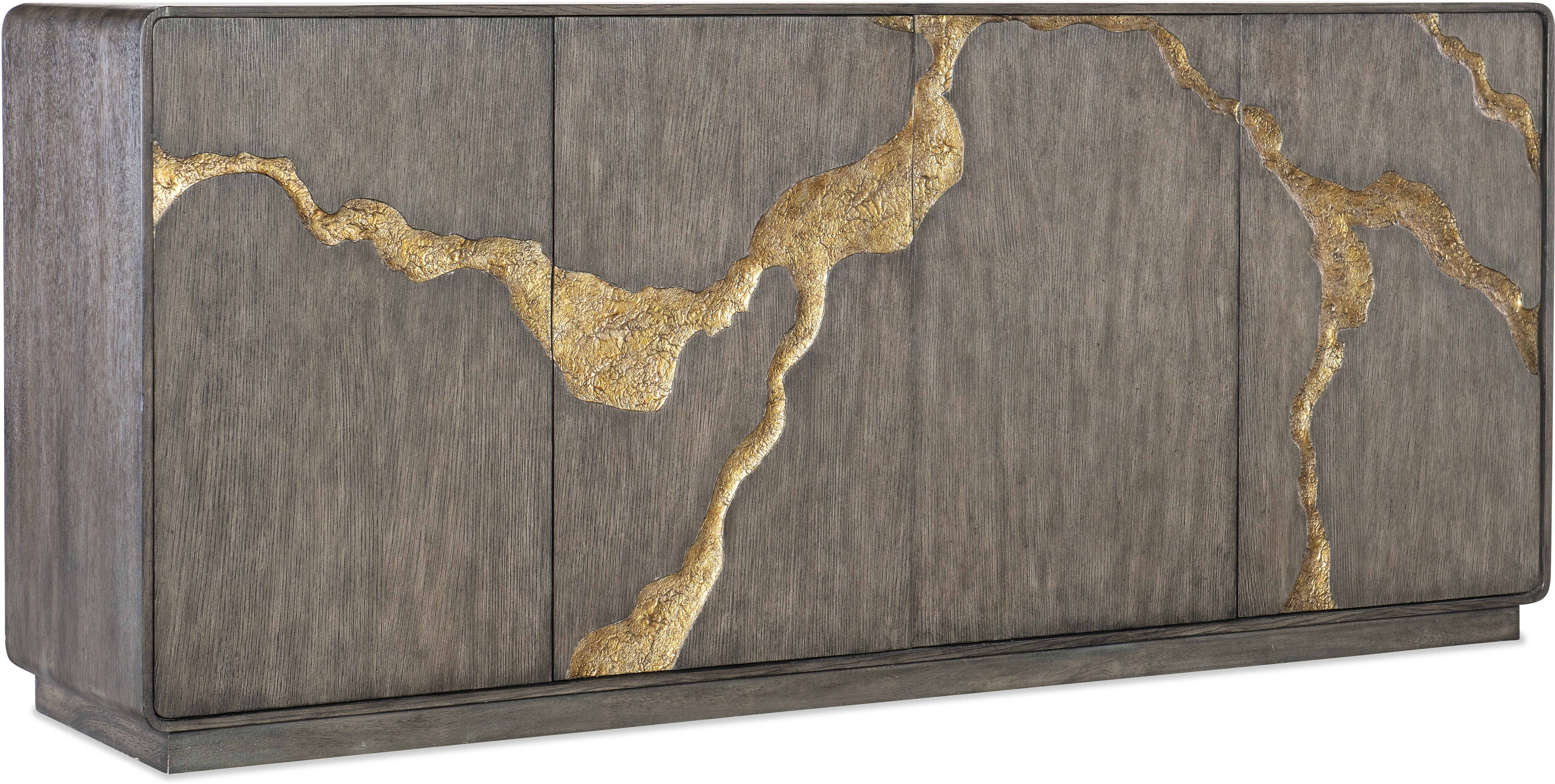 Hooker Furniture Home Entertainment Melange Fissured Entertainment Credenza