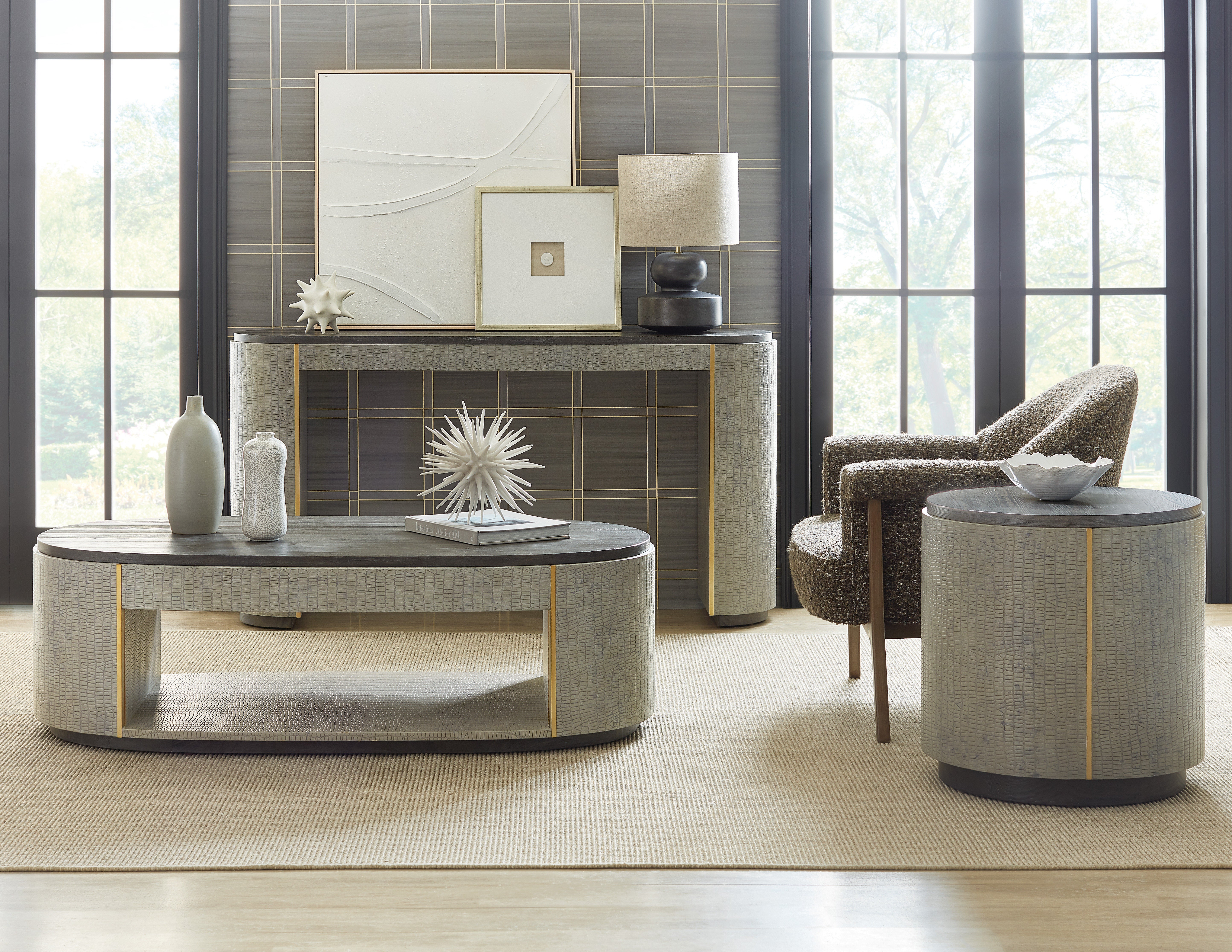 Hooker Furniture Living Room Melange Dylian Console Table