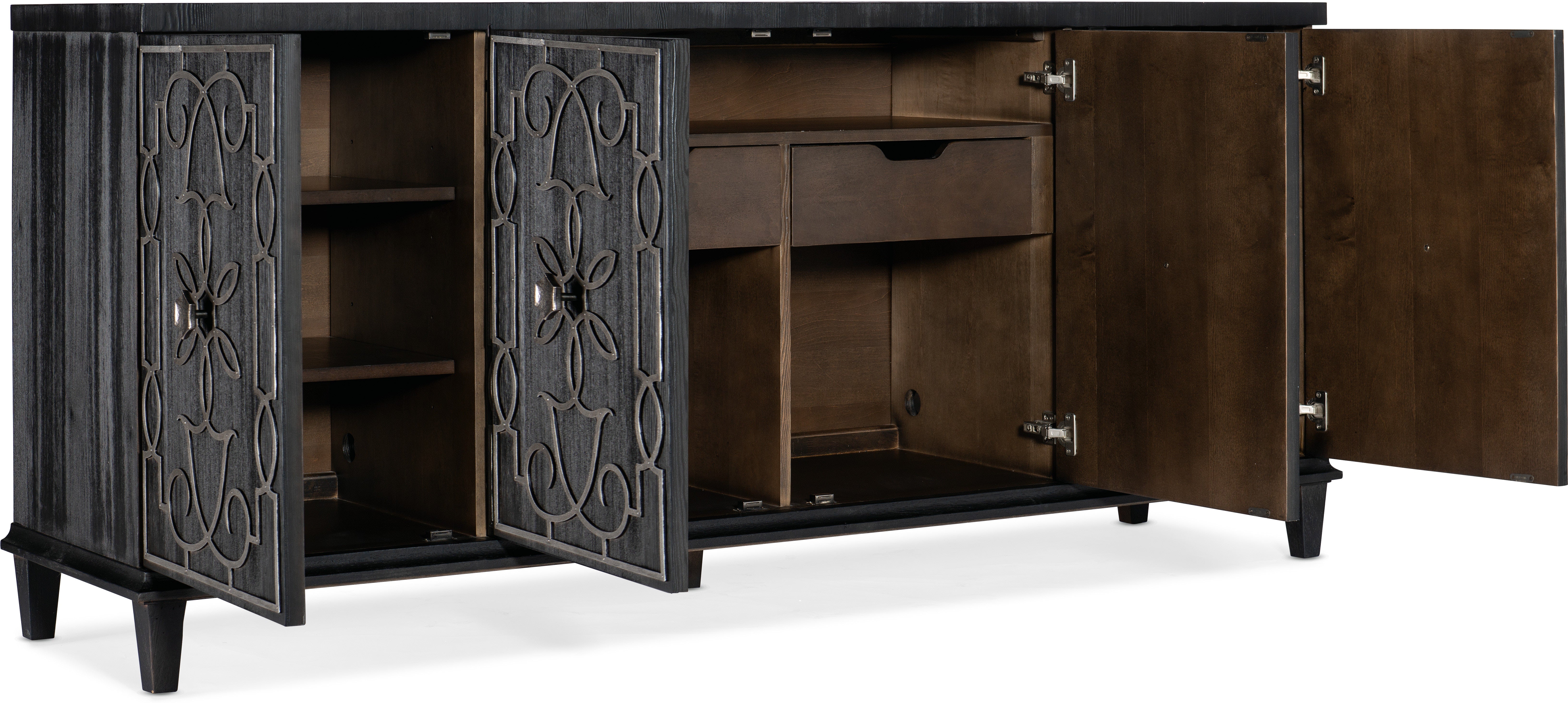 Hooker Furniture Living Room Melange Madeline Four Door Credenza