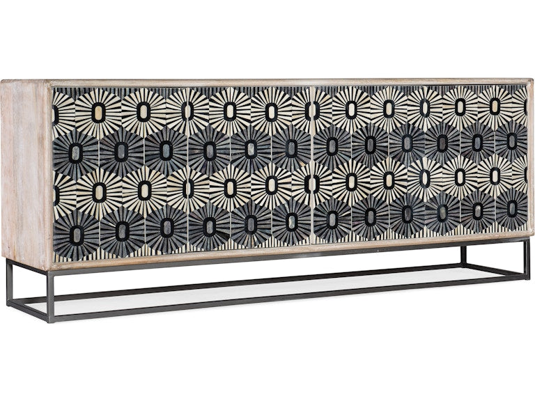 Hooker Furniture Living Room Melange Whitmore Four Door Credenza