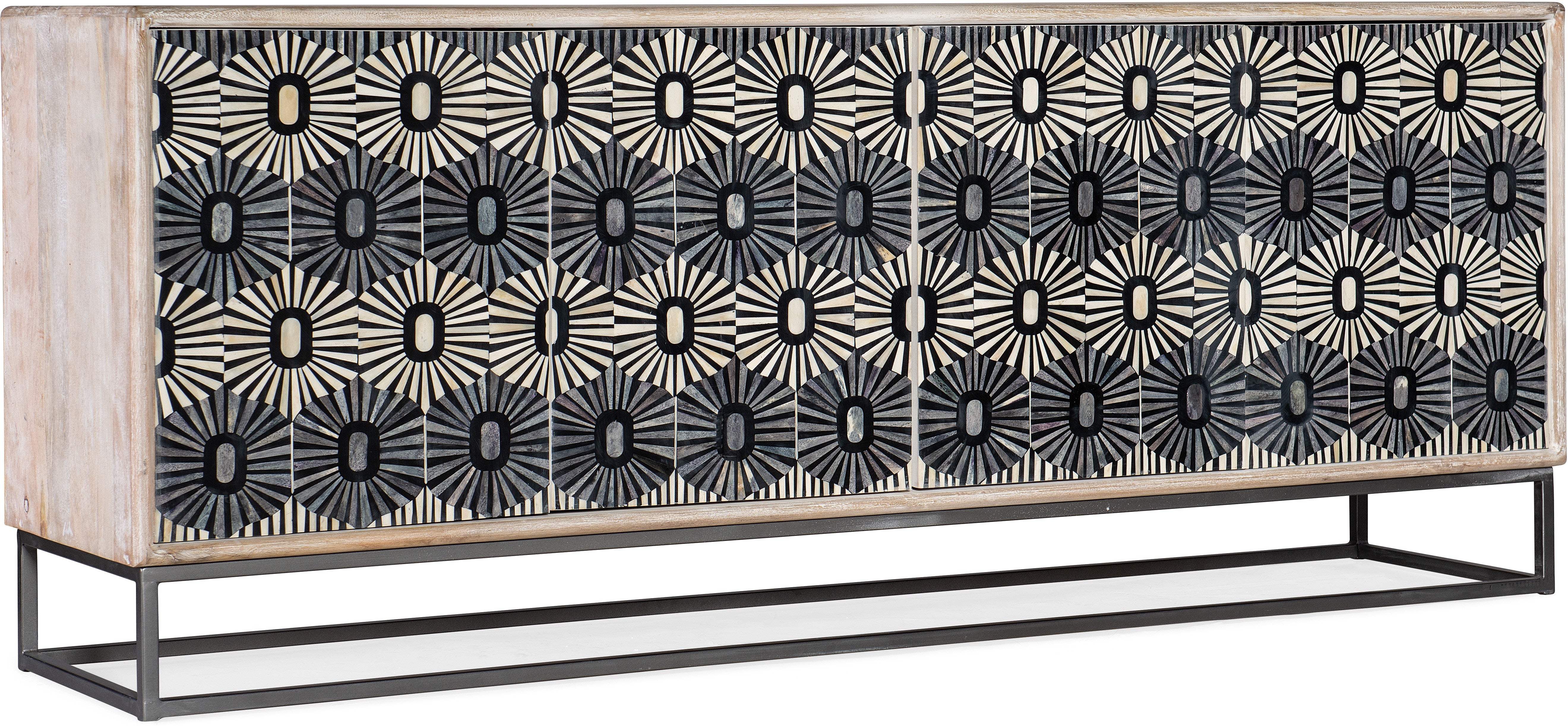 Hooker Furniture Living Room Melange Whitmore Four Door Credenza