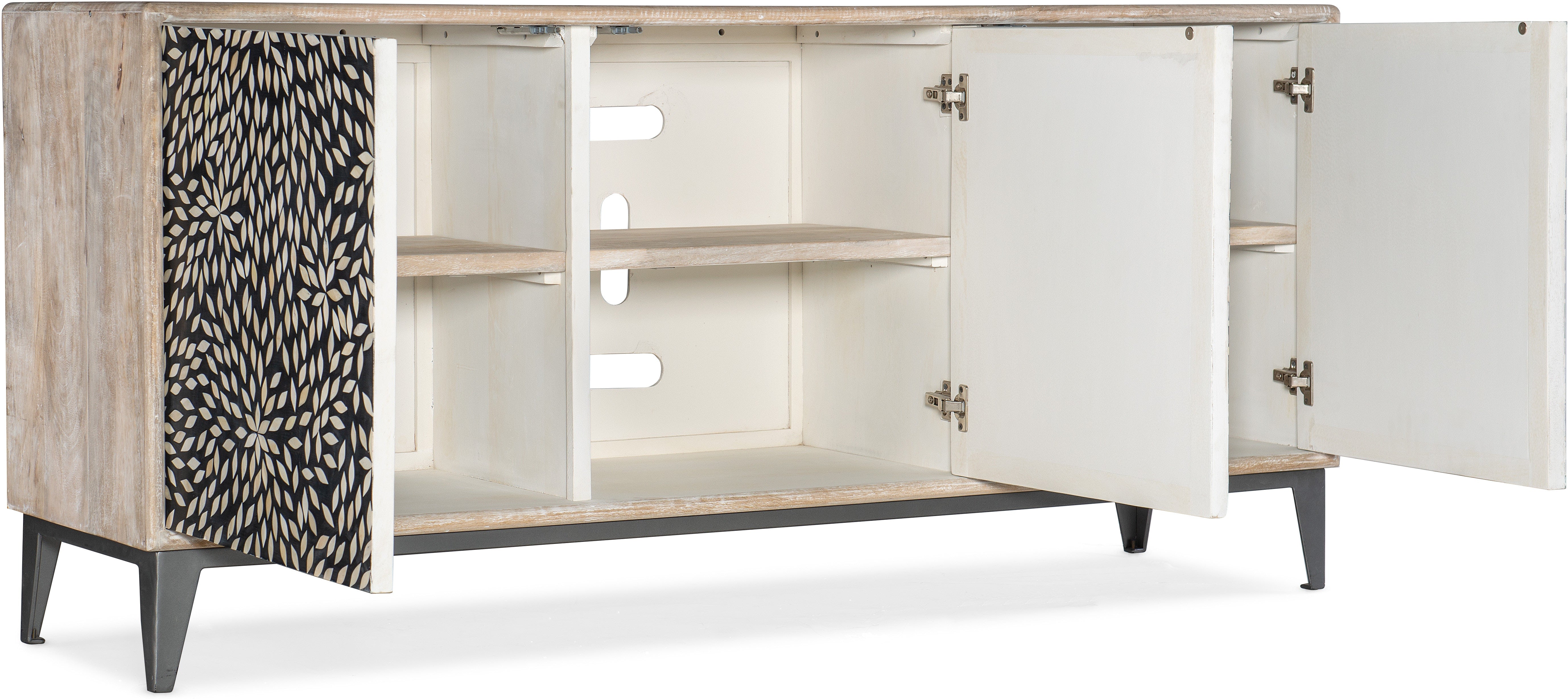 Hooker Furniture Living Room Melange Petrina Three Door Credenza