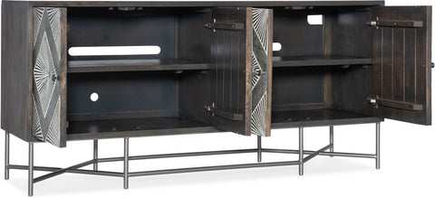 Hooker Furniture Living Room Melange Hawthorne Four Door Credenza