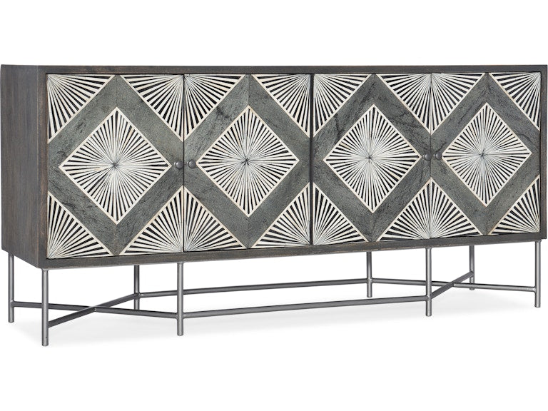 Hooker Furniture Living Room Melange Hawthorne Four Door Credenza