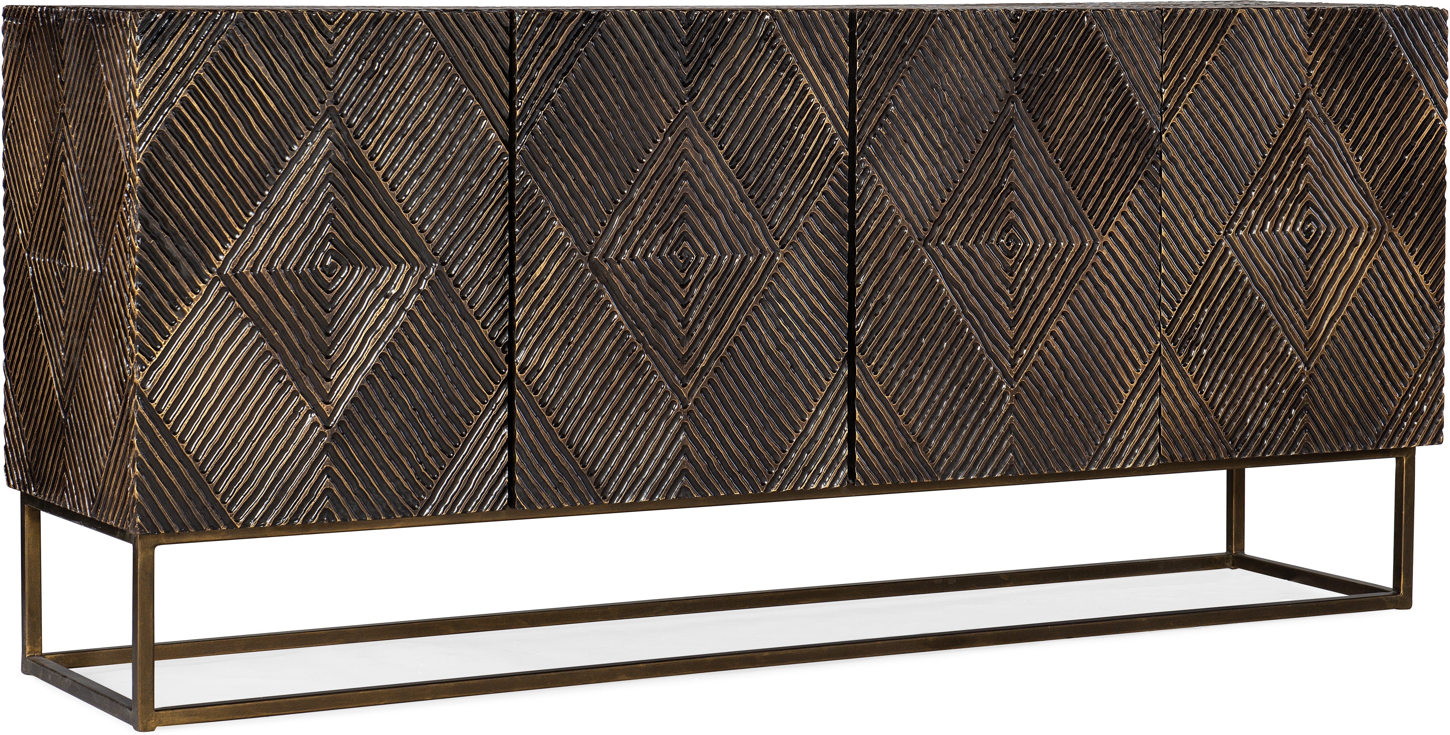 Hooker Furniture Living Room Melange Marcellus Four Door Credenza